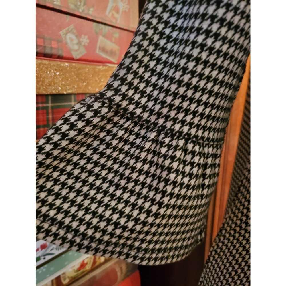 NWOT Grey Houndstooth Bell Sleeve Shift Dress Twik by Simmons - Picture 7 of 8